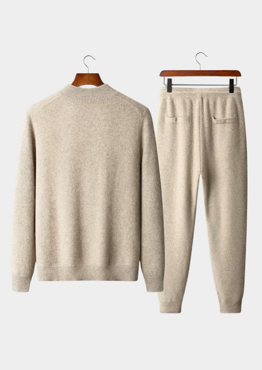 Pure Extra-Fine Merino Wool Sand Luzzo Set | Solmar