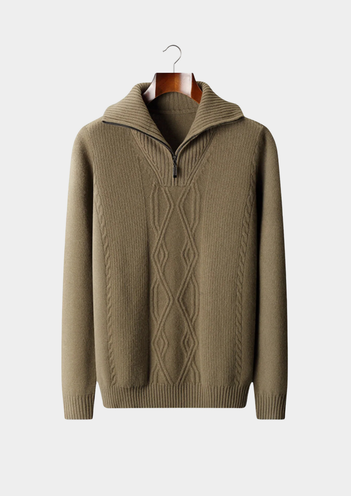 Pure Extra-Fine Merino Wool Half Zip Sweater | Solmar