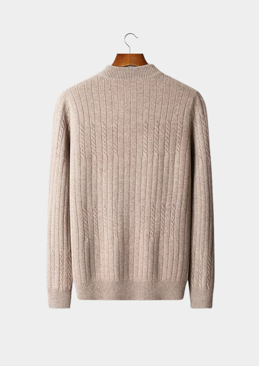 Pure Extra-Fine Merino Wool Rib Mockneck | Solmar