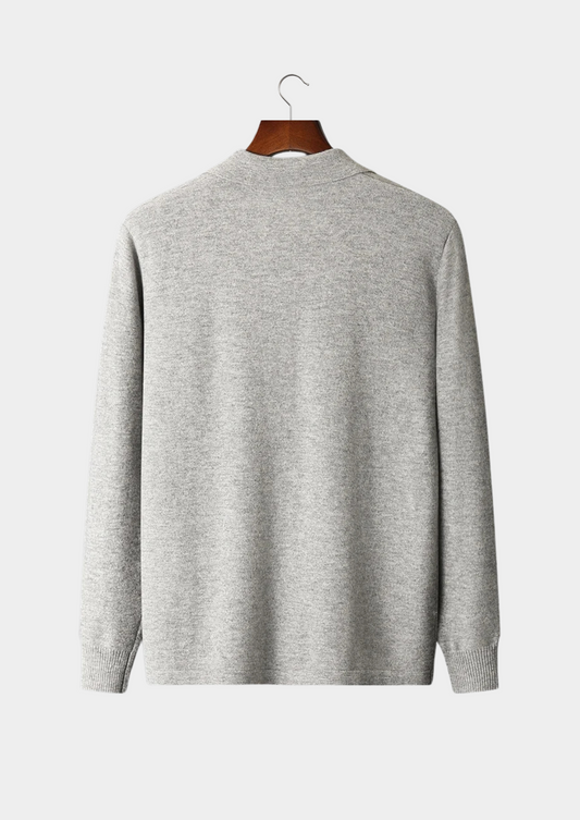 Pure Extra-Fine Merino Wool Polo Cardigan | Solmar