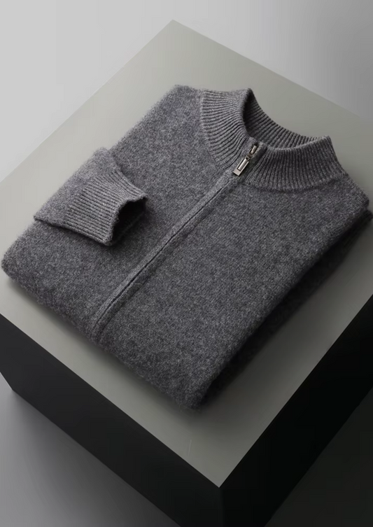 Pure Extra-Fine Merino Wool Dark Gray Luzzo Set | Solmar