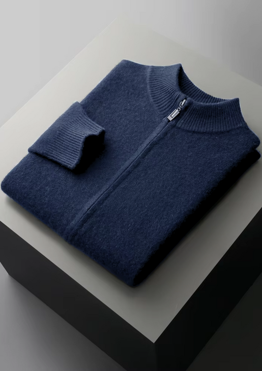 Pure Extra-Fine Merino Wool Navy Blue Luzzo Set | Solmar