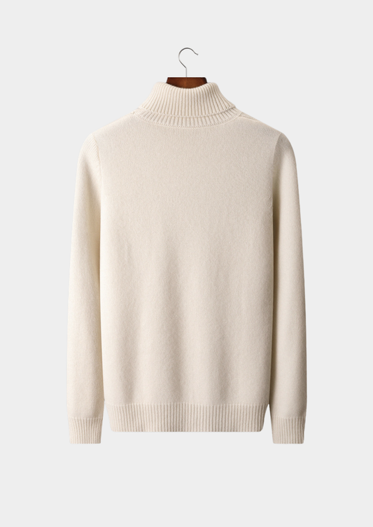 Pure Cashmere Ivory Essential Rollneck | Solmar
