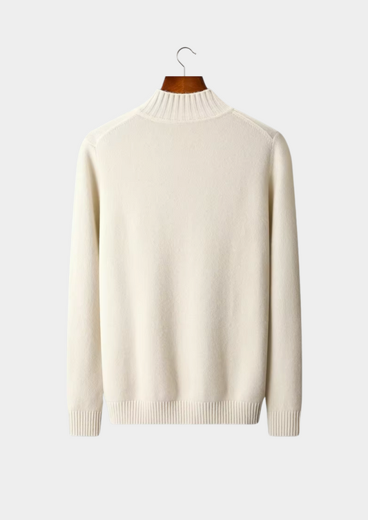 Pure Extra-Fine Merino Wool Classic Button Sweater | Solmar