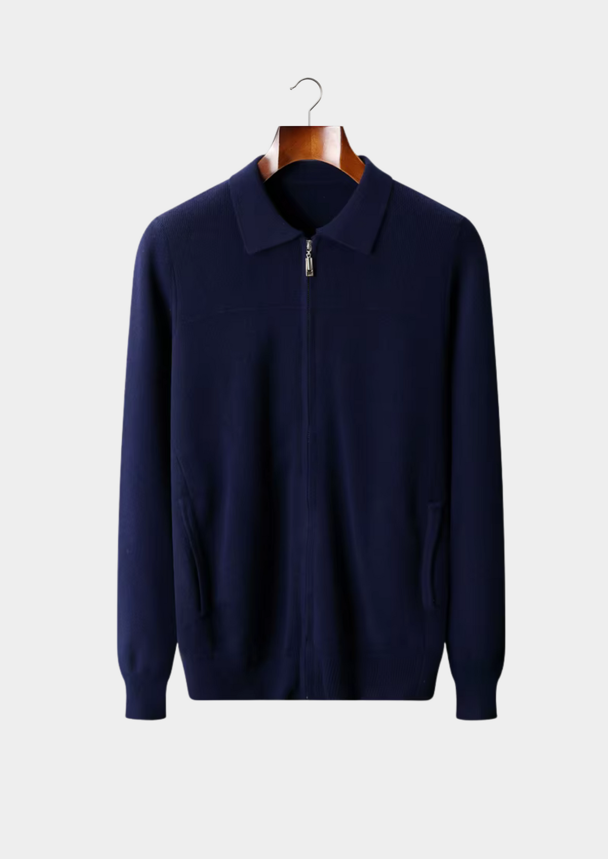 Pure Extra-Fine Merino Wool Ribbed Polo Cardigan | Solmar