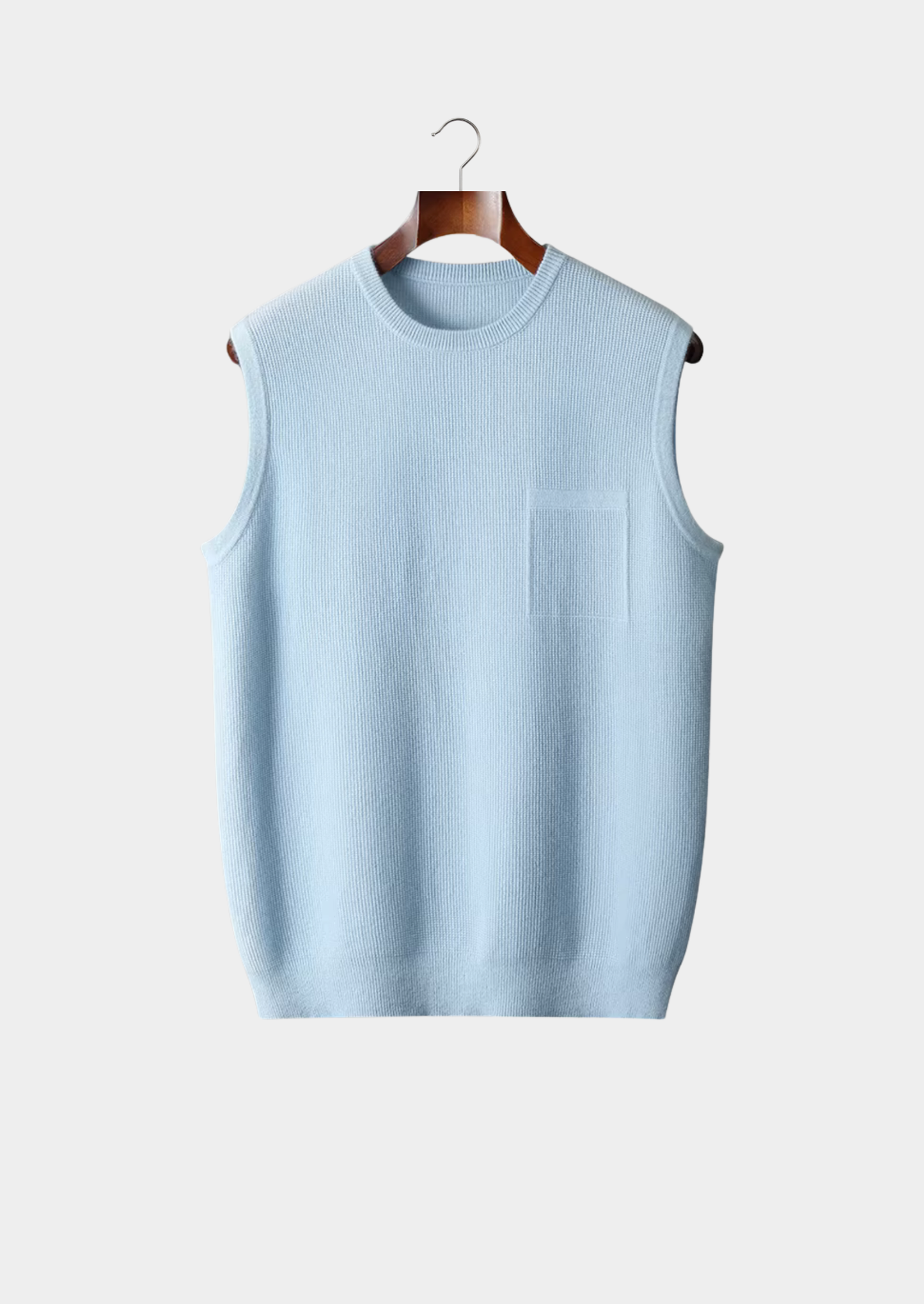 Pure Extra-Fine Merino Wool Crewneck Vest | Solmar