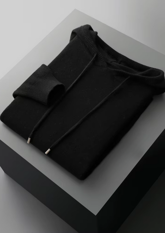 Pure Extra-Fine Merino Wool Black Savro Set | Solmar