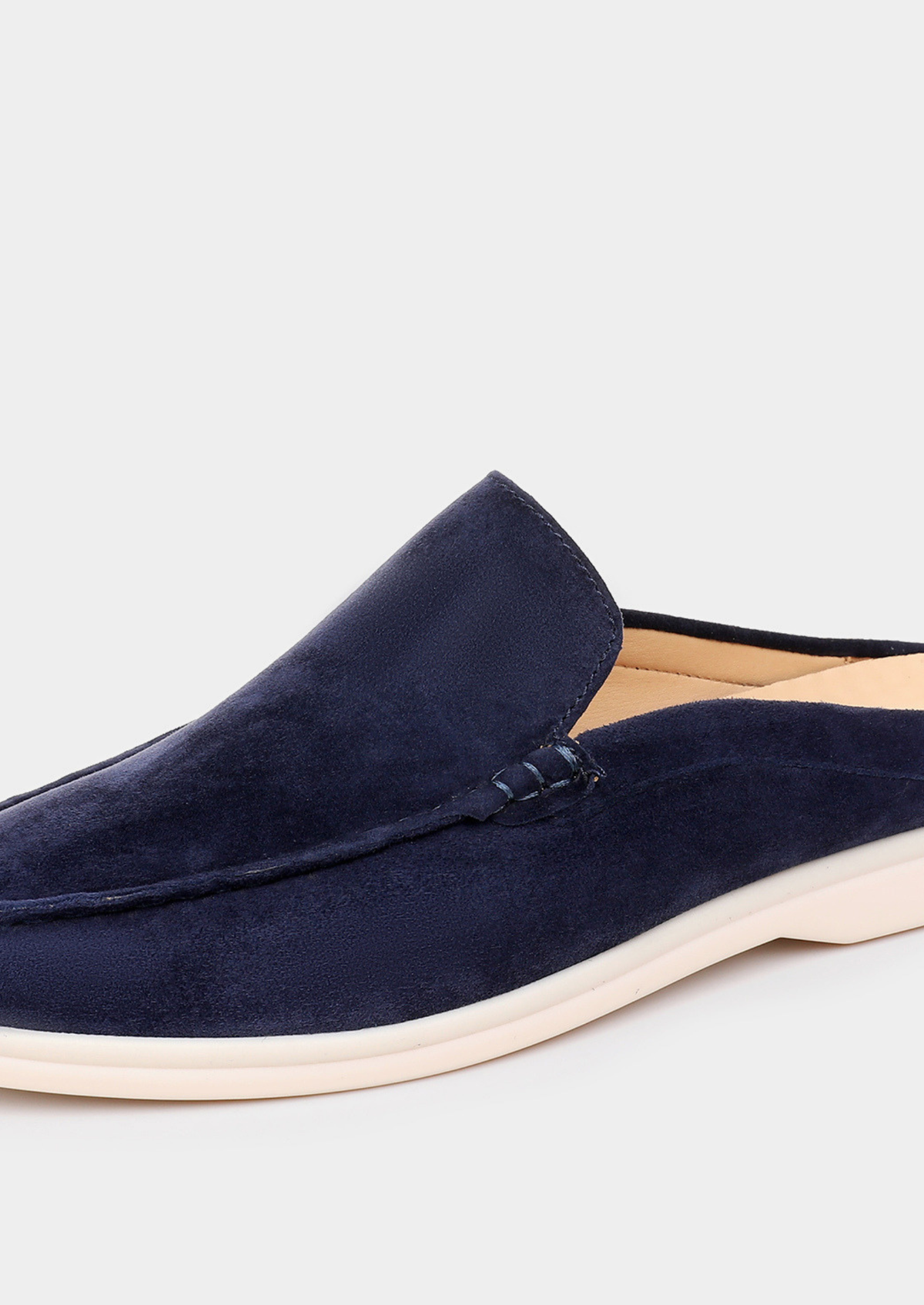 Navy Blue Marina Suede Slipper | Solmar