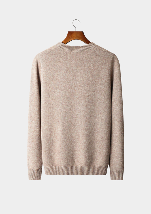Pure Extra-Fine Merino Wool Cable Crewneck | Solmar