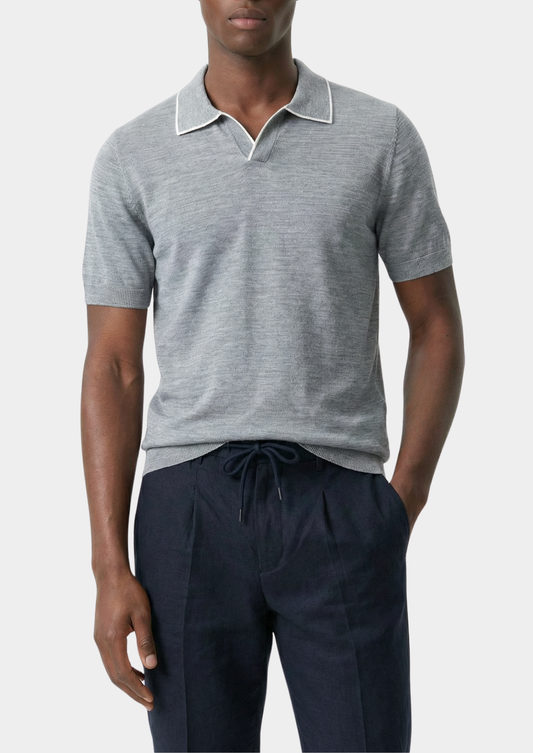 Ellis Light Gray Lightweight Polo Shirt | Solmar