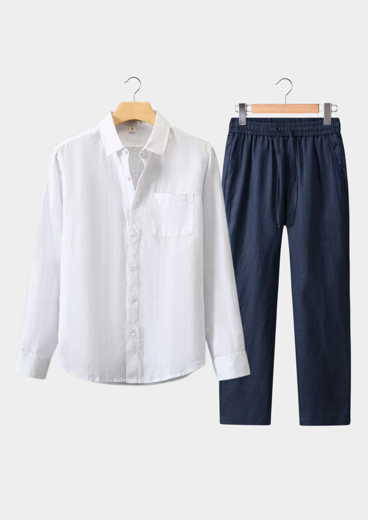 Dolcevita Longsleeve Summer Set - White/navy Blue | Solmar