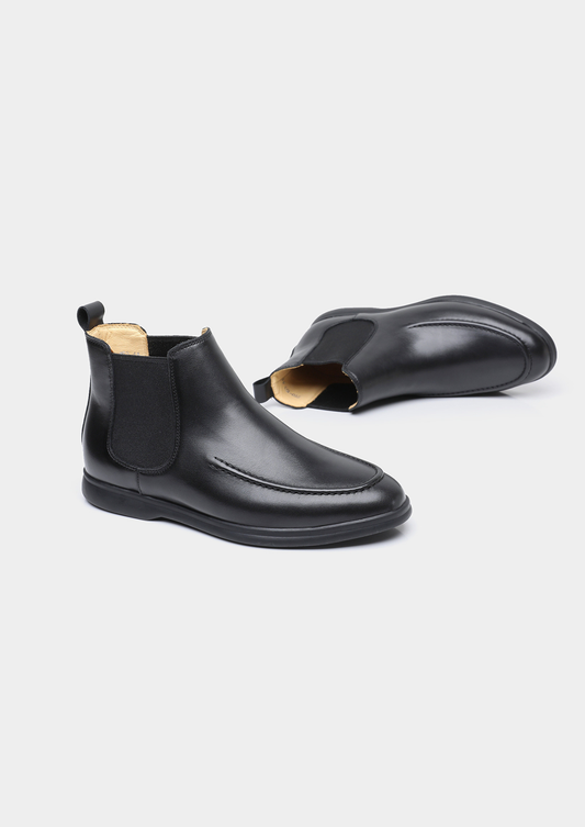 Black Leather Chelsea Boot | Solmar