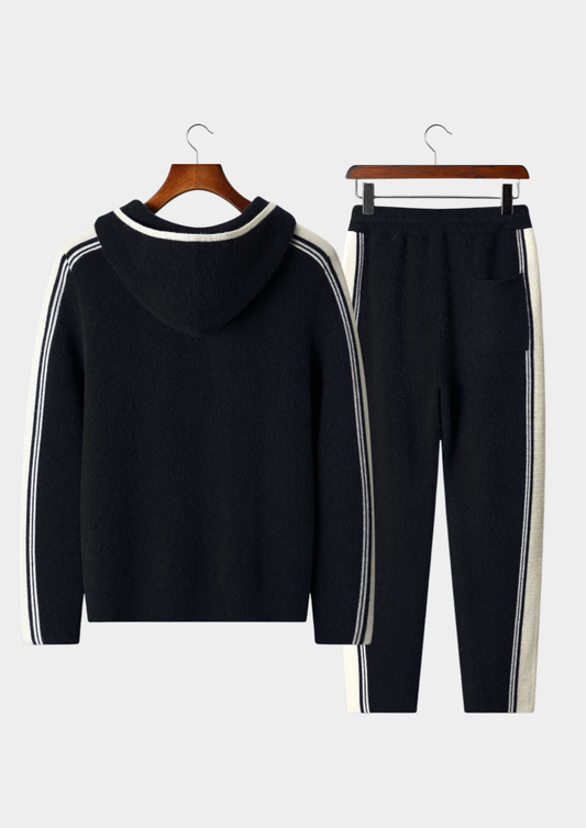 Pure Extra-Fine Merino Wool Black Damien Set | Solmar