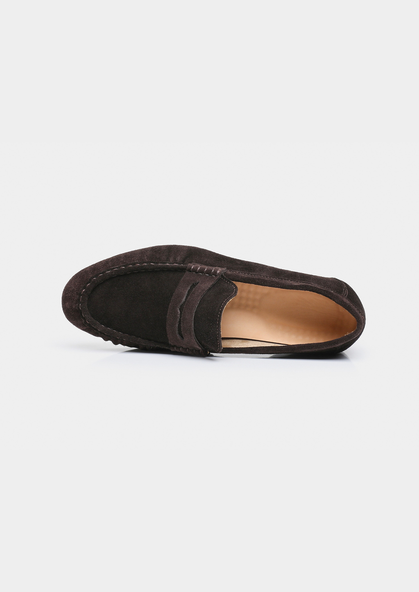 Coffee Classic Penny Suede Loafers | Solmar