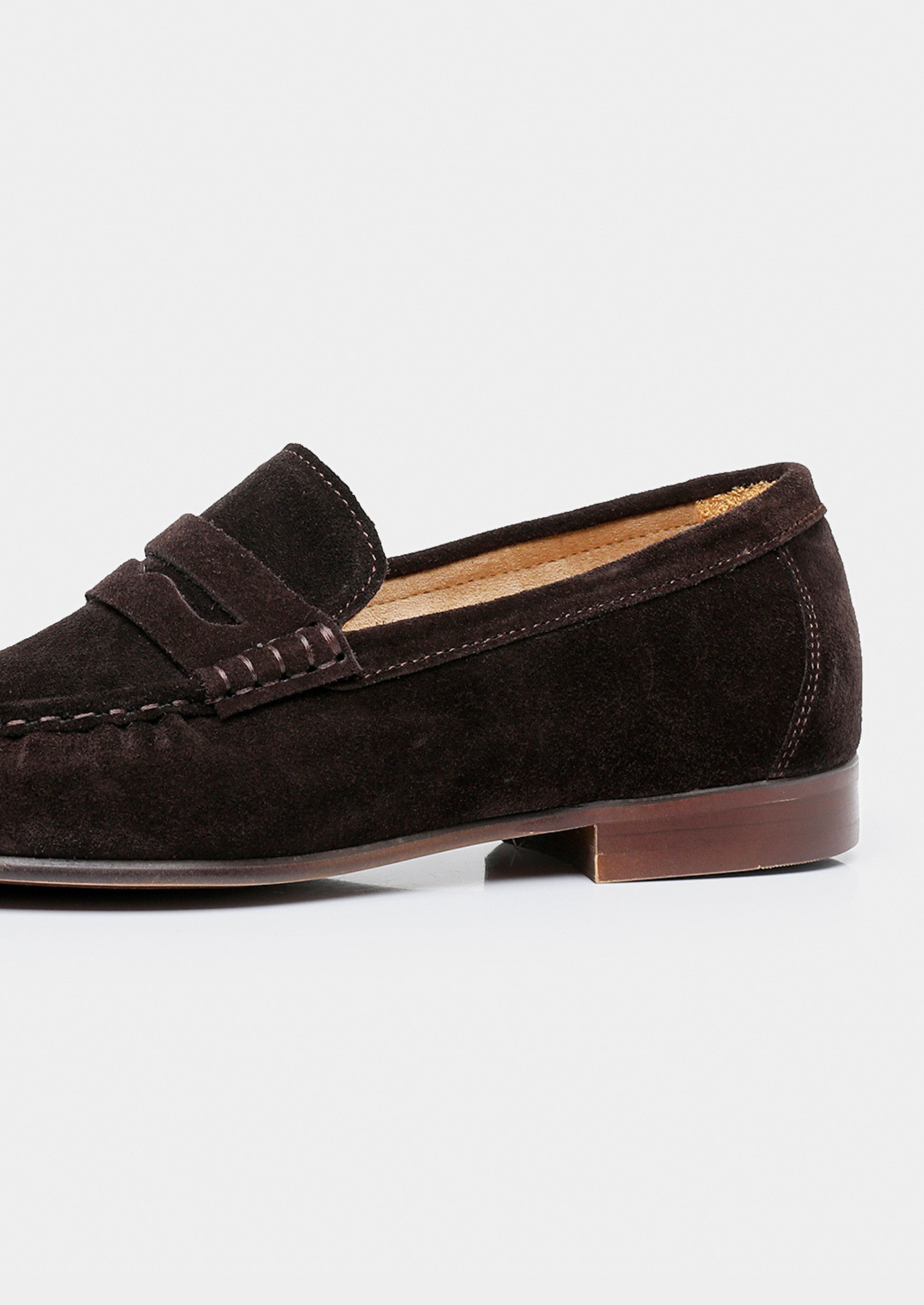 Coffee Classic Penny Suede Loafers | Solmar