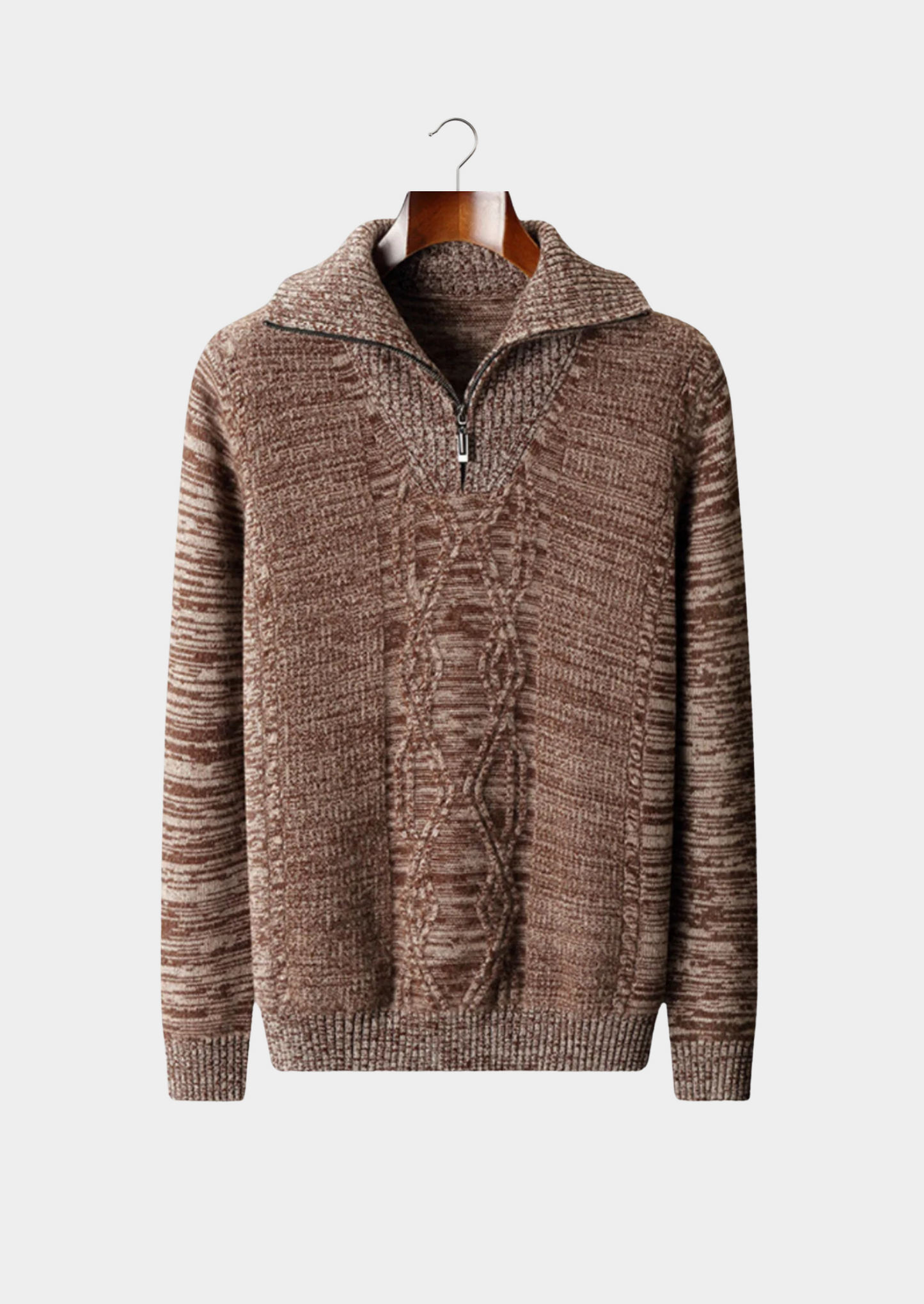 Pure Extra-Fine Merino Wool Half Zip Sweater | Solmar