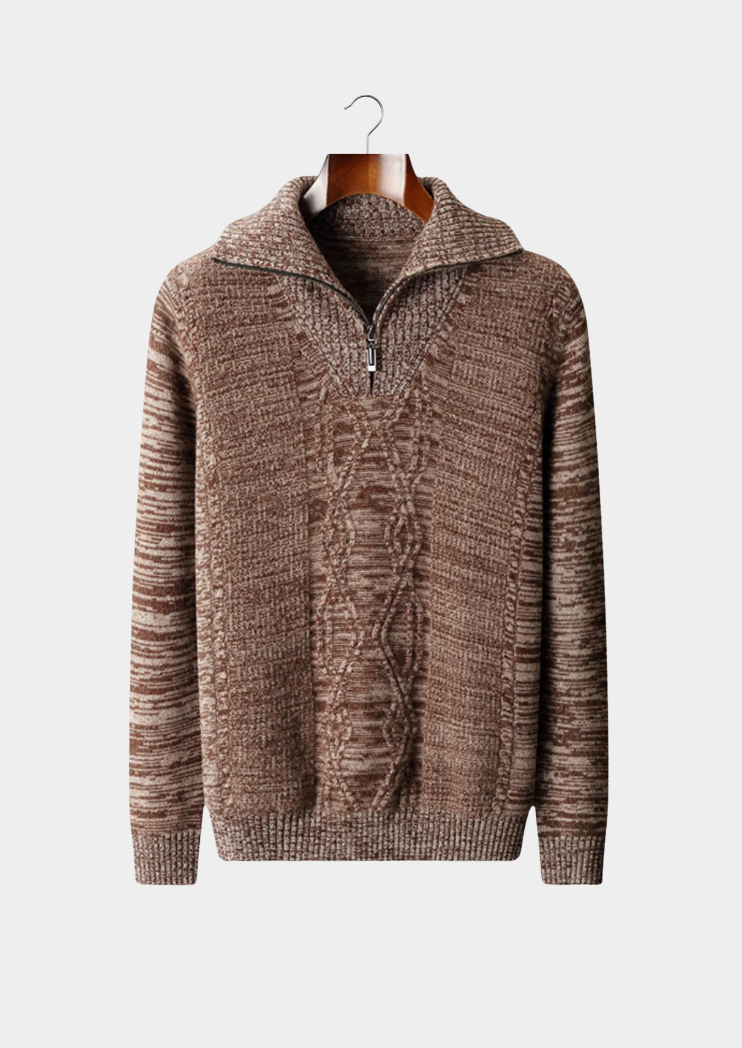 Pure Extra-Fine Merino Wool Half Zip Sweater | Solmar