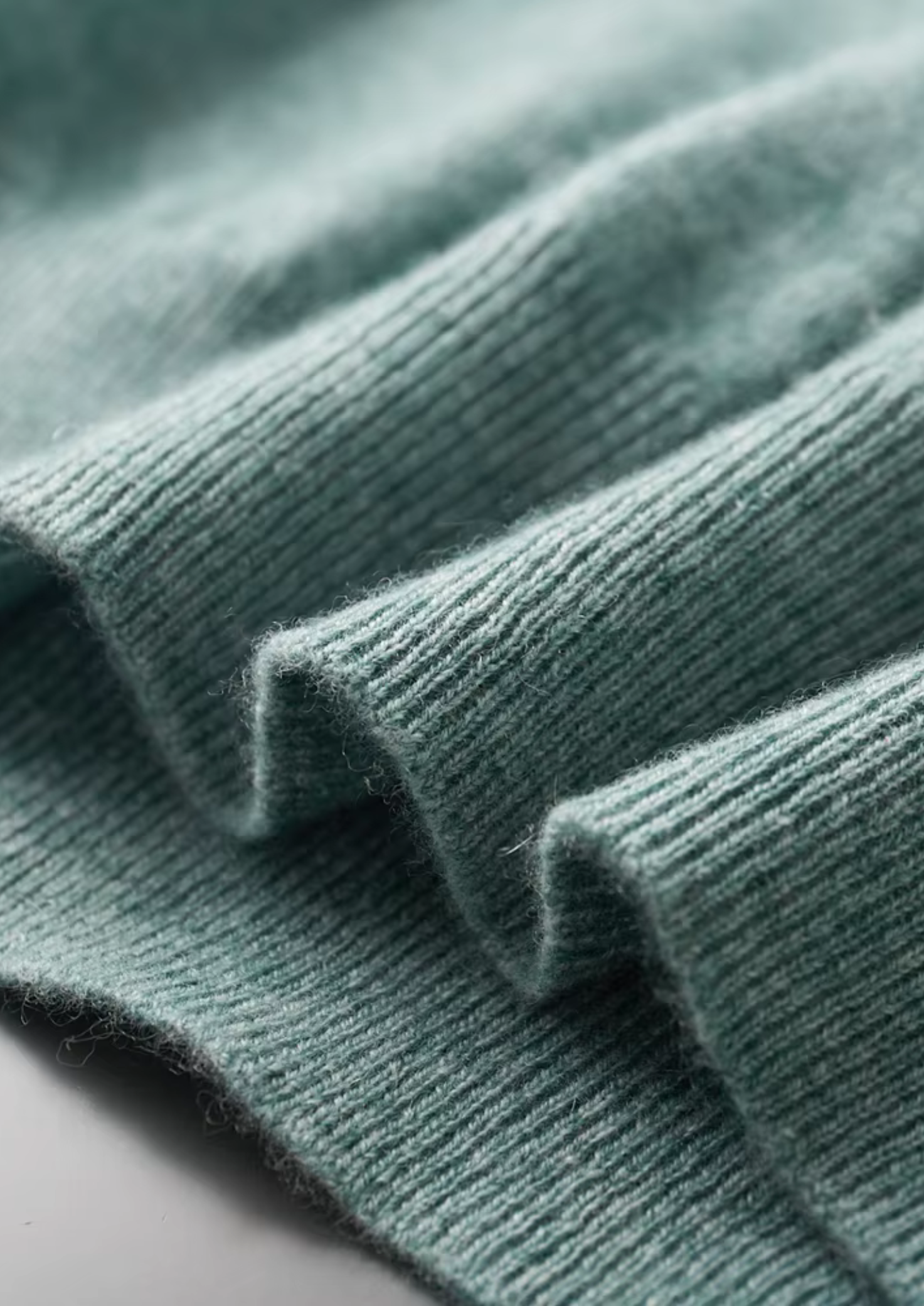 Premium Cashmere Classic Crewneck T-Shirt - Verdant Slate | Solmar
