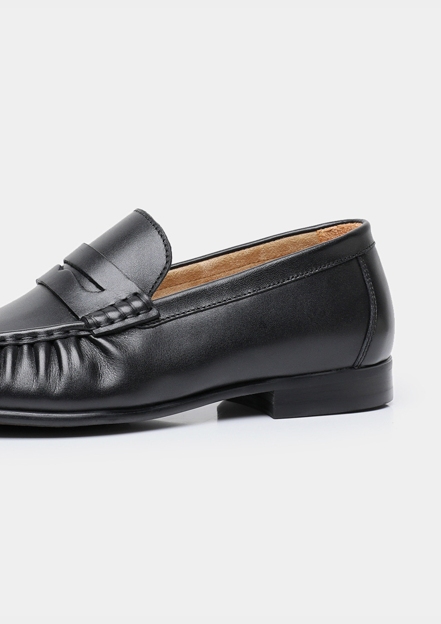 Black Classic Penny Leather Loafers | Solmar