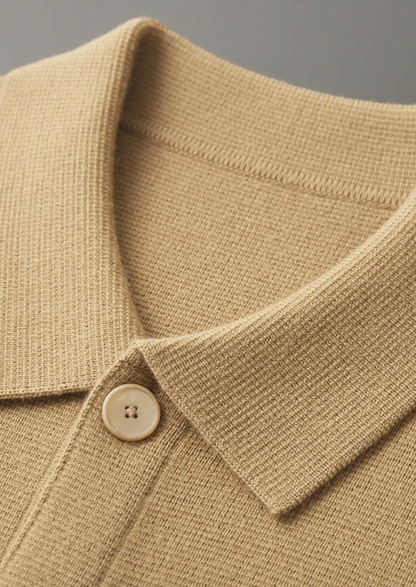 Pure Extra-Fine Merino Wool Button Overshirt | Solmar