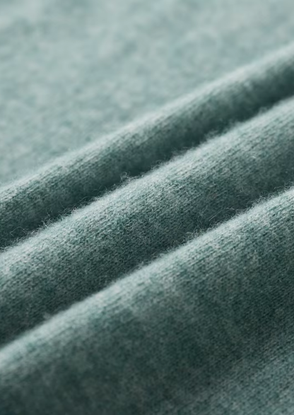 Premium Cashmere Classic Crewneck T-Shirt - Verdant Slate | Solmar