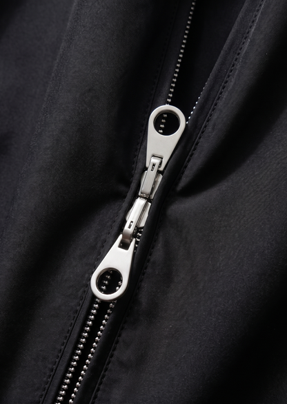 Black Technical Windbreaker Jacket | Solmar