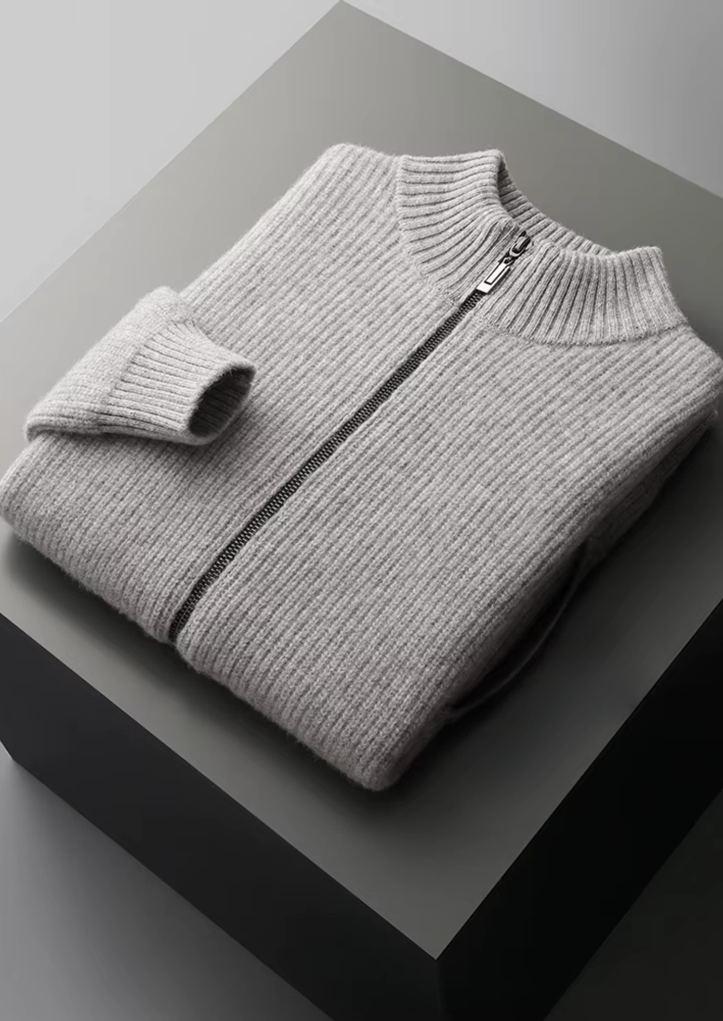 Pure Extra-Fine Merino Wool Ribbed Cardigan | Solmar