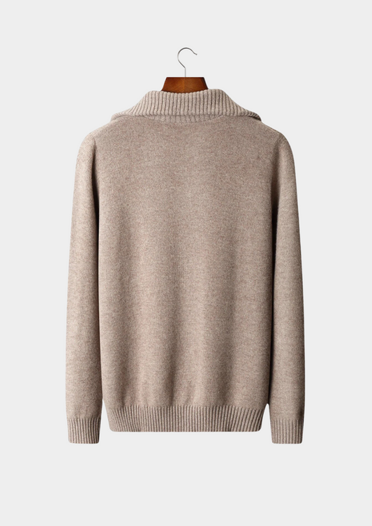 Pure Extra-Fine Merino Wool Half Zip Sweater | Solmar
