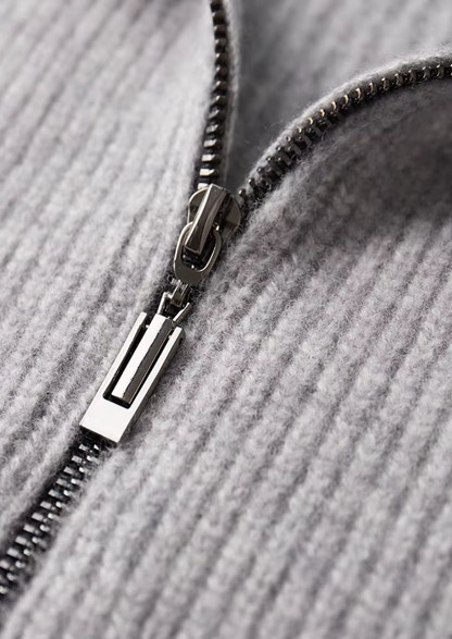 Pure Extra-Fine Merino Wool Ribbed Cardigan | Solmar