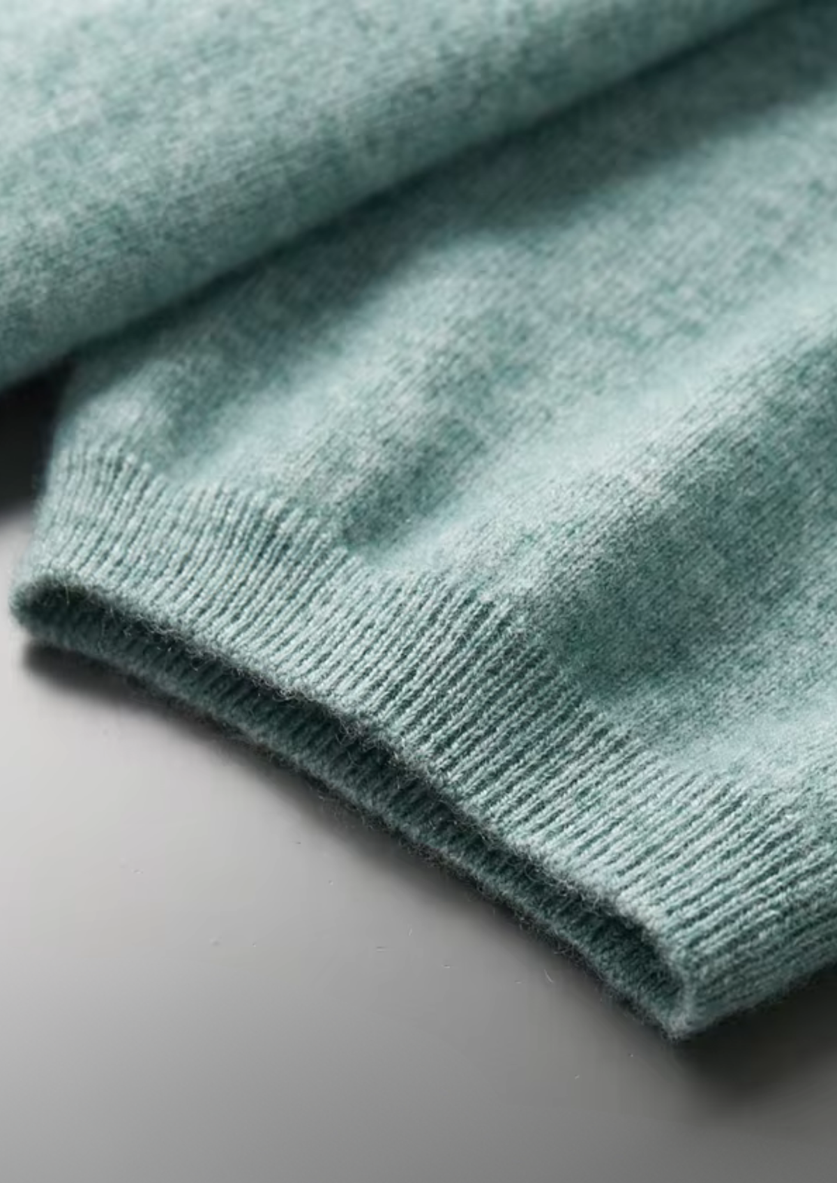 Premium Cashmere Classic Crewneck T-Shirt - Verdant Slate | Solmar