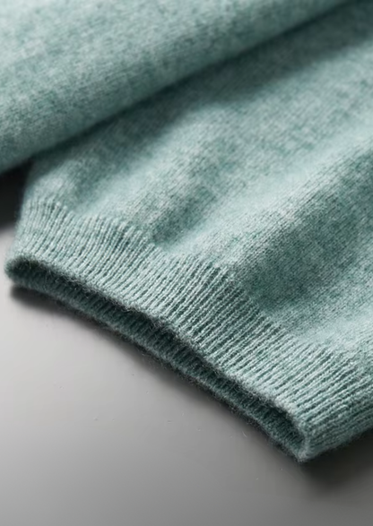 Premium Cashmere Classic Crewneck T-Shirt - Verdant Slate | Solmar