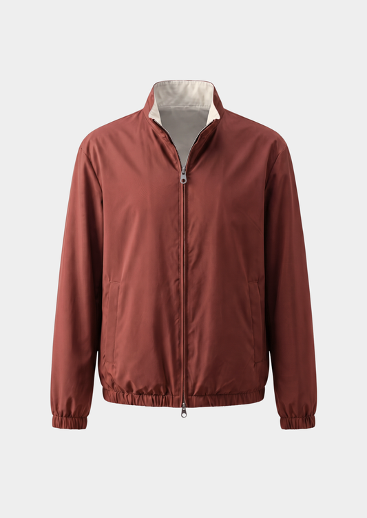 Brick Red Technical Windbreaker Jacket | Solmar