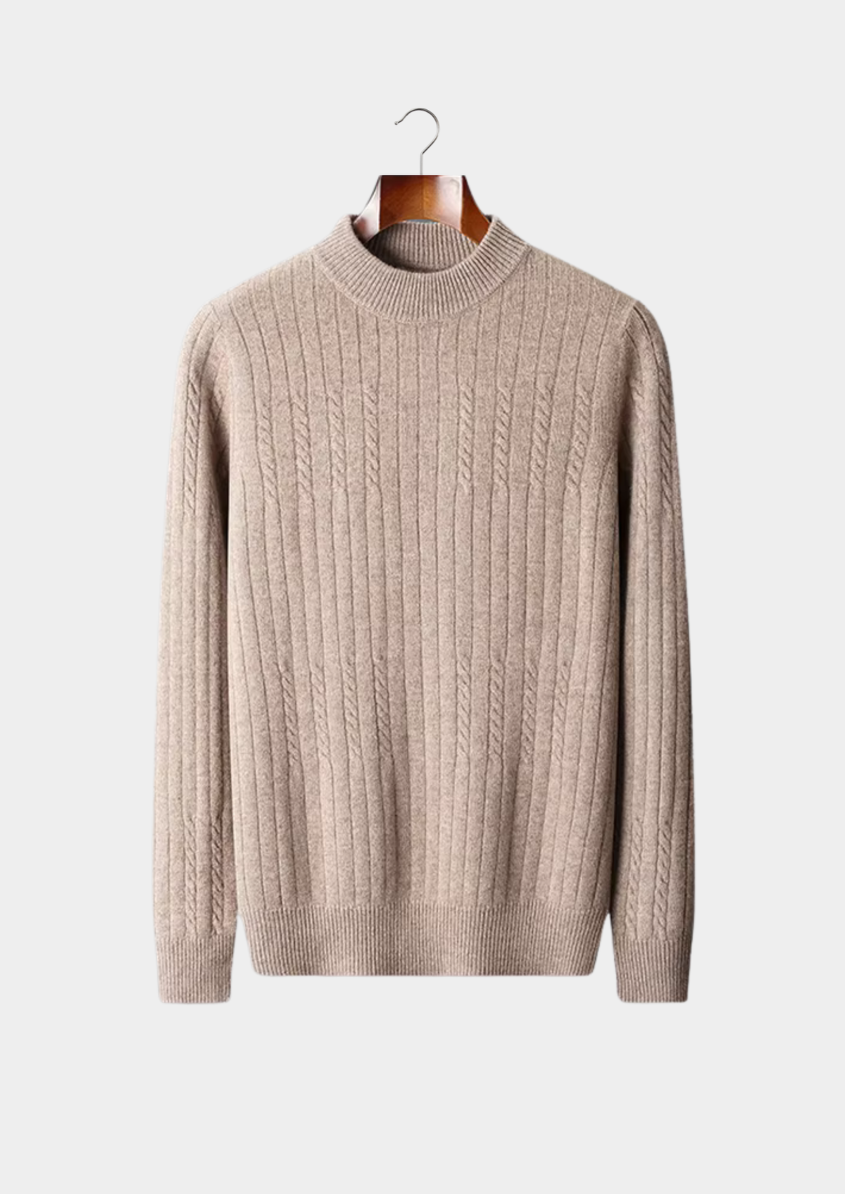 Pure Extra-Fine Merino Wool Rib Mockneck | Solmar