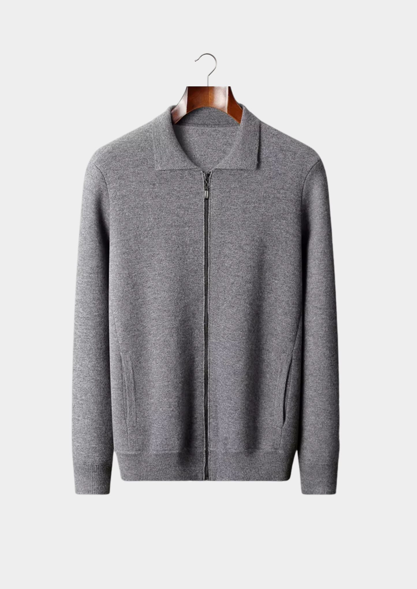 Pure Extra-Fine Merino Wool Polo Zip Cardigan | Solmar