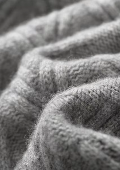 Pure Extra-Fine Merino Wool Herringbone Crewneck | Solmar