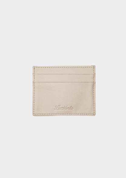 Essential Calfskin Leather Cardholder - Taupe | Solmar