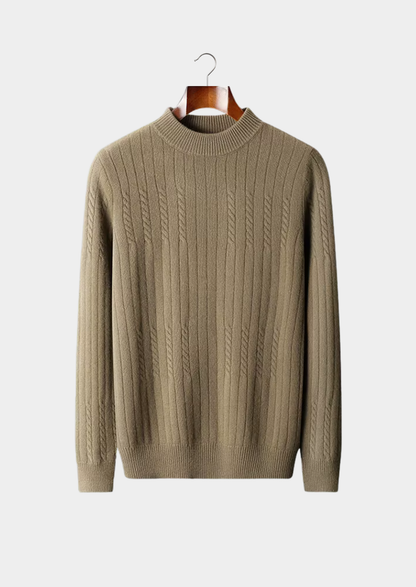 Pure Extra-Fine Merino Wool Rib Mockneck | Solmar