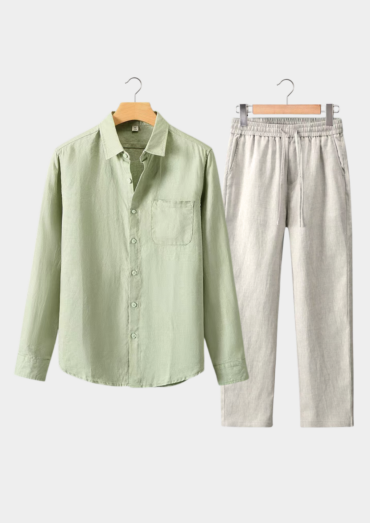 Dolcevita Longsleeve Summer Set - Mint Green/beige | Solmar