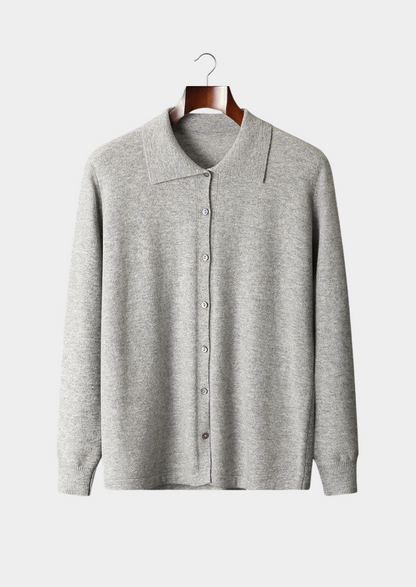 Pure Extra-Fine Merino Wool Polo Cardigan | Solmar