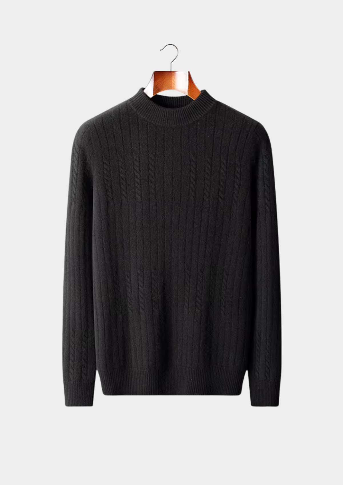 Pure Extra-Fine Merino Wool Rib Mockneck | Solmar