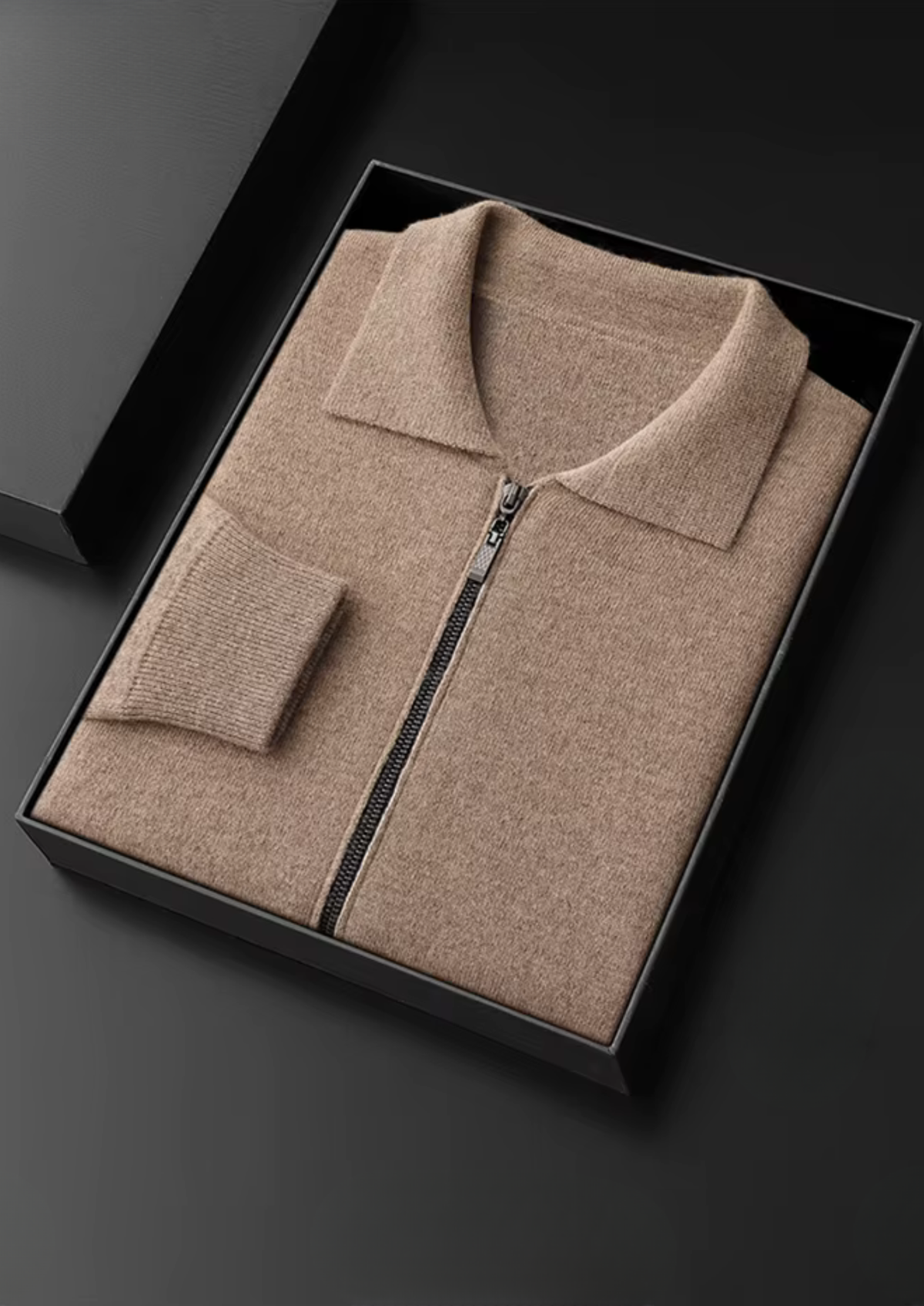 Pure Extra-Fine Merino Wool Polo Zip Cardigan | Solmar