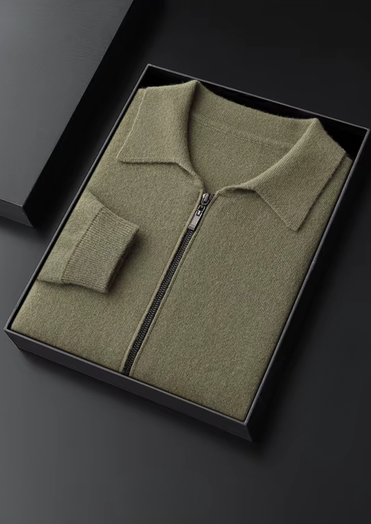 Pure Extra-Fine Merino Wool Polo Zip Cardigan | Solmar