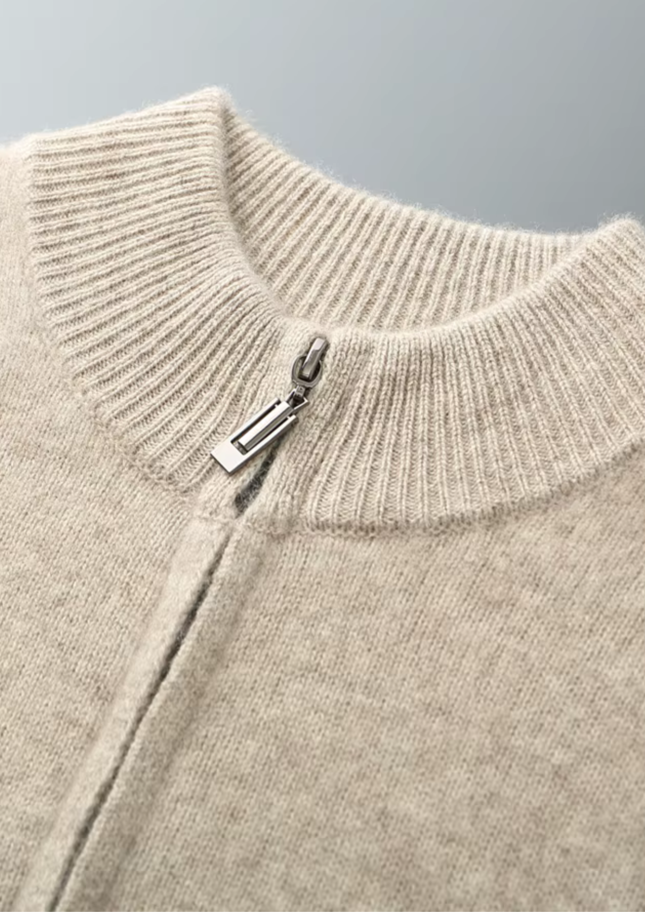 Pure Extra-Fine Merino Wool Zipper Cardigan | Solmar