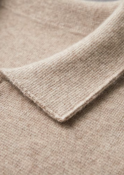 Pure Extra-Fine Merino Wool Zip Polo Cardigan | Solmar