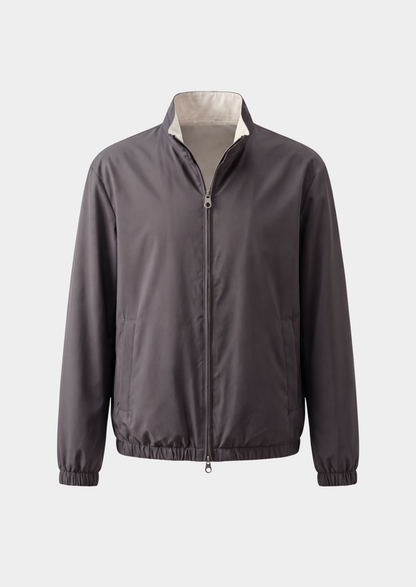 Fog Gray Technical Windbreaker Jacket | Solmar