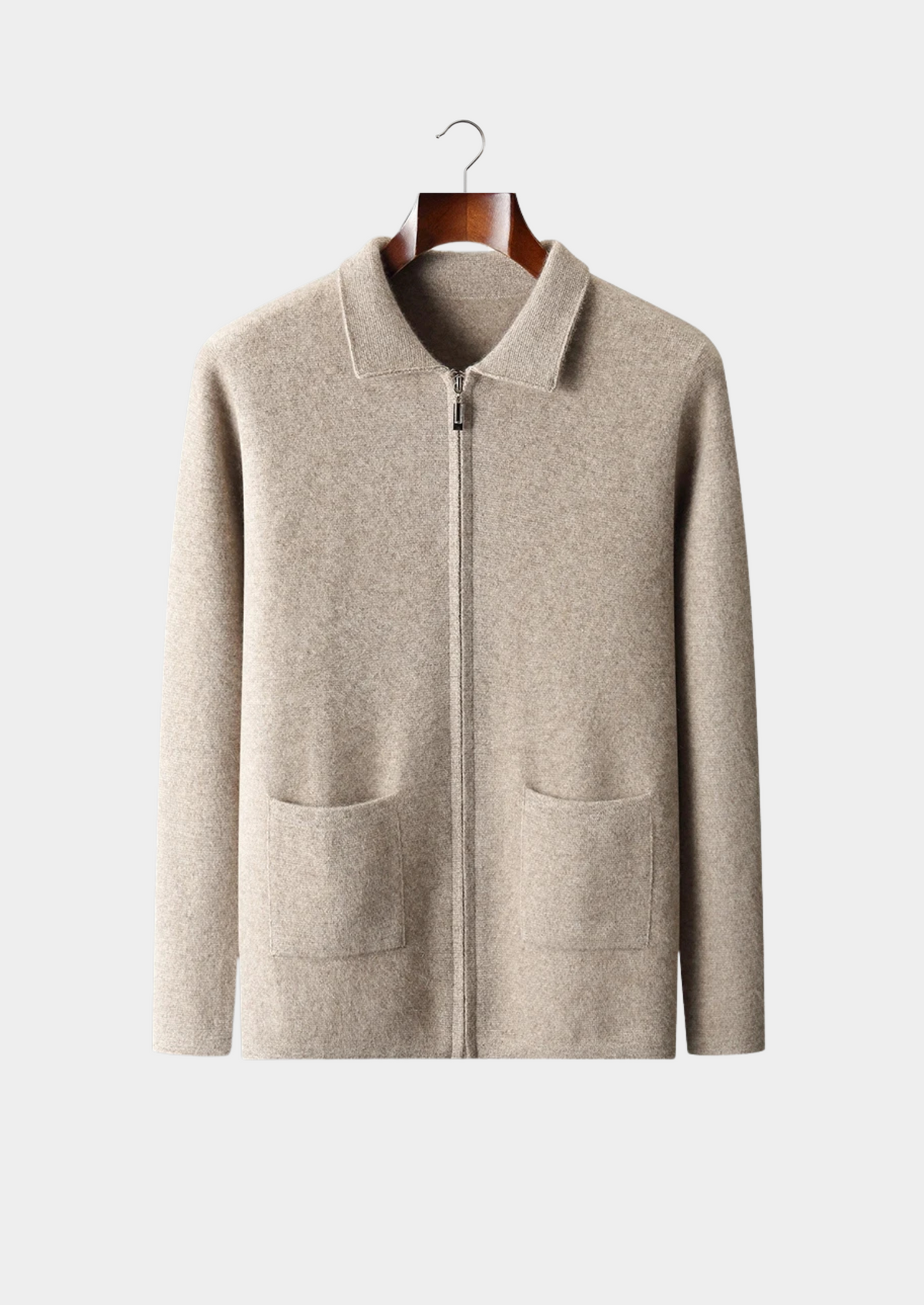 Premium Cashmere Zipper Cardigan | Solmar