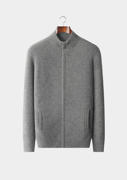 Premium Cashmere Ribbed Cardigan | Solmar