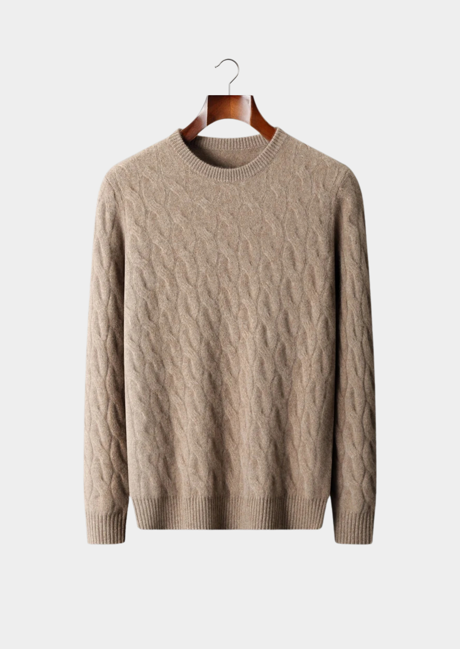 Premium Cashmere Cable Crewneck | Solmar