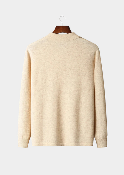 Pure Extra-Fine Merino Wool Polo Cardigan | Solmar