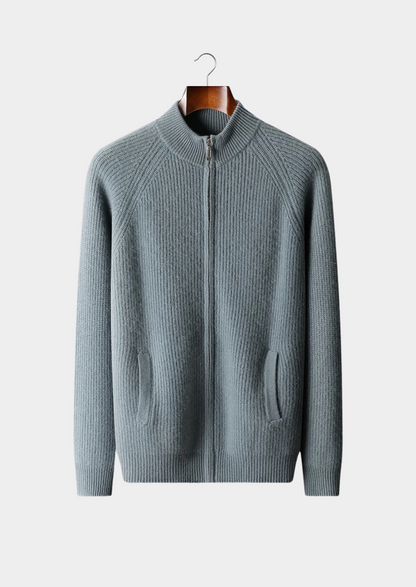 Premium Cashmere Ribbed Cardigan | Solmar